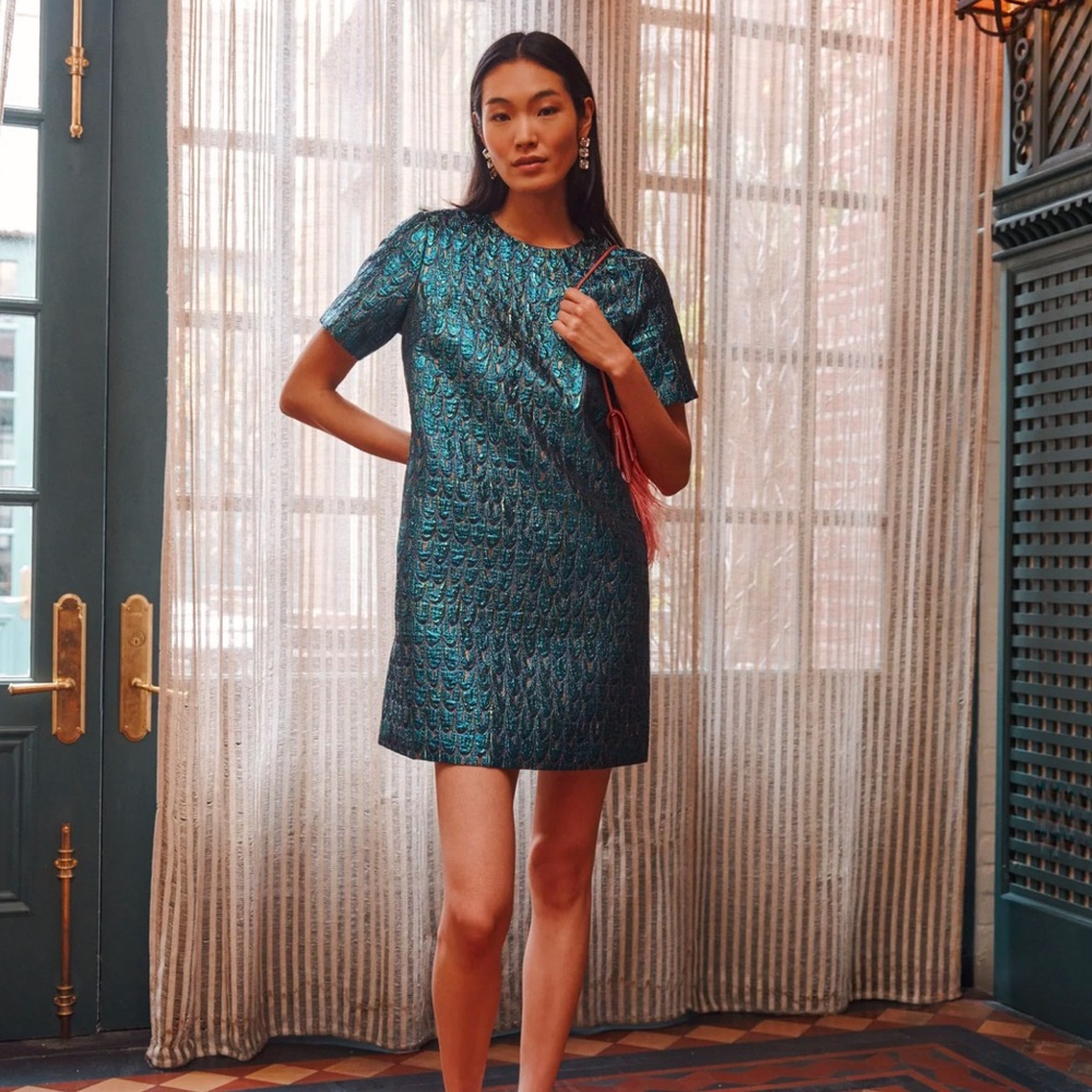 Shimmering Blue-Green Dress
